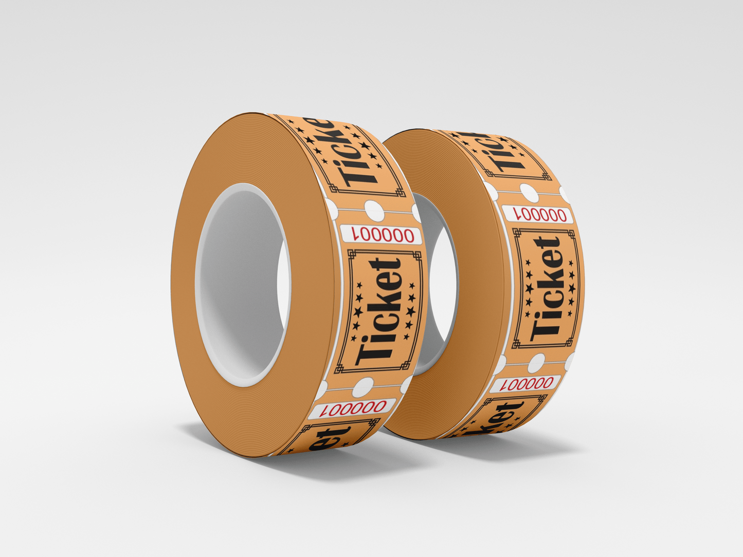 Admission Tickets Roll 1000 X 1 Tickets JM Band® 1 Orange