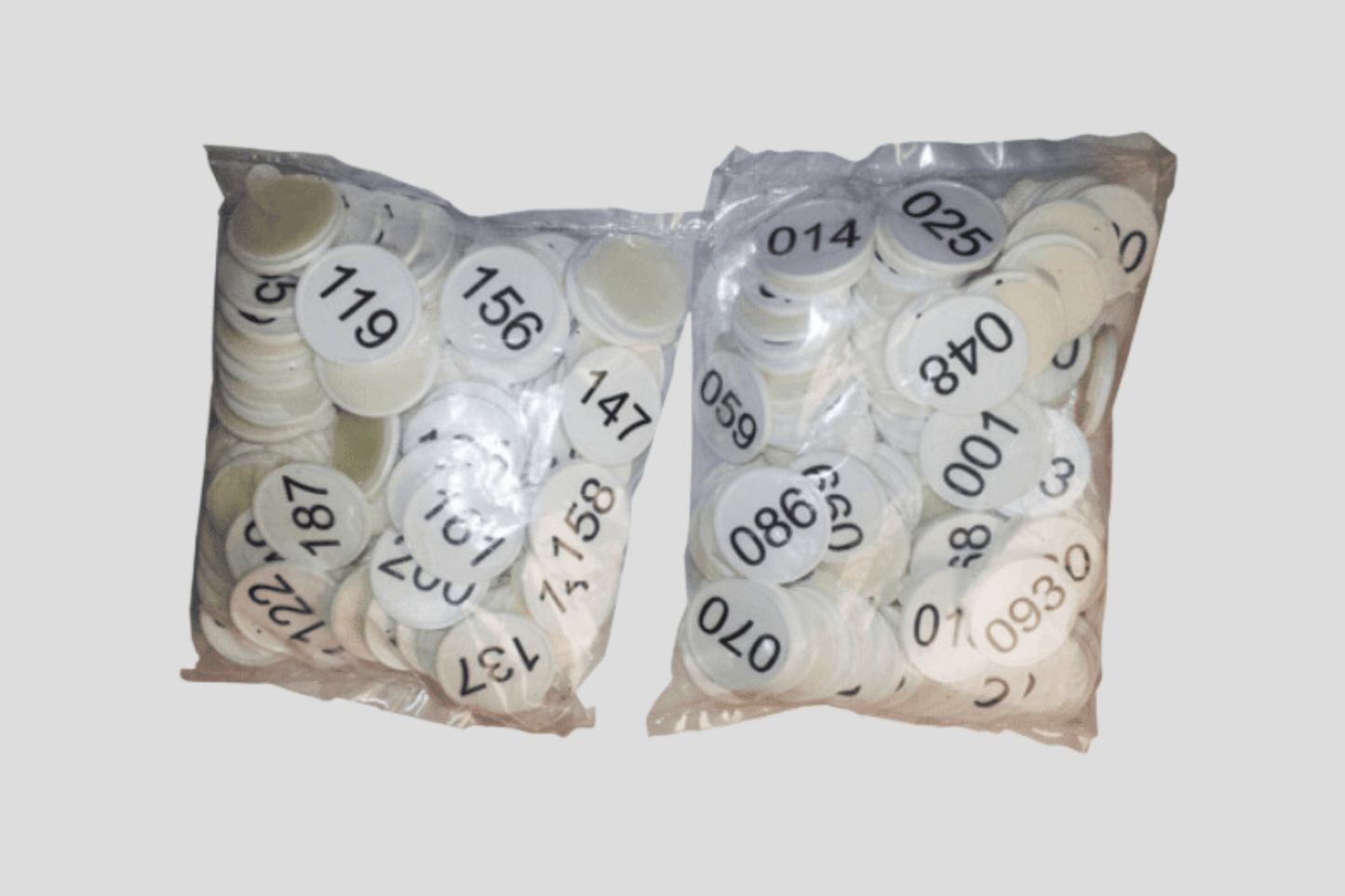 Self-Adhesive Plastic Cloakroom Numbers 100 Pcs Accessories JM Band EU