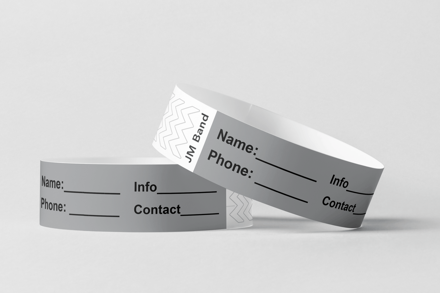 ID Paper Wristbands Paper wristbands JM Band® 10 Gray