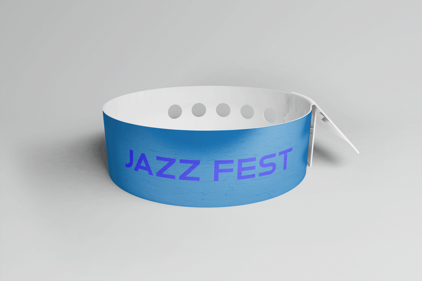 Printed Vinyl Wristbands - L Shape Vinyl Wristbands JM Band® 1 Blue