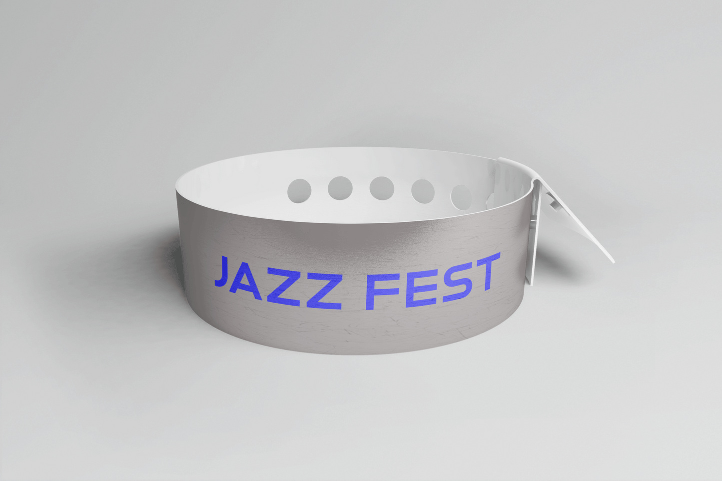Printed Vinyl Wristbands - L Shape Vinyl Wristbands JM Band® 1 Gray