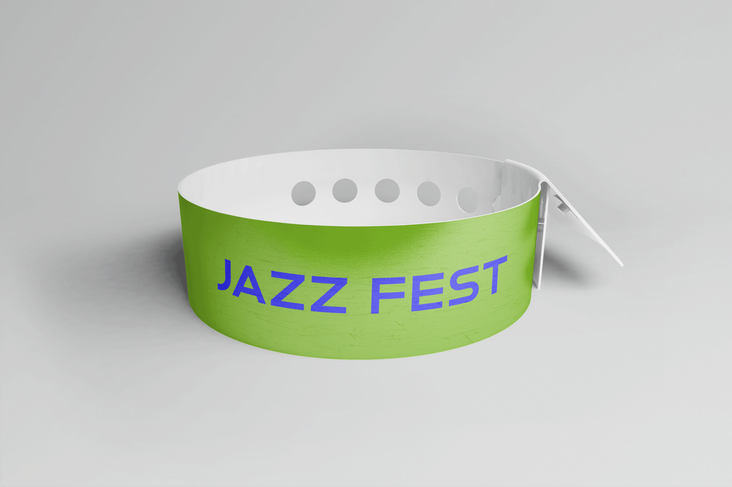 Printed Vinyl Wristbands - L Shape Vinyl Wristbands JM Band® 1 Neon Green