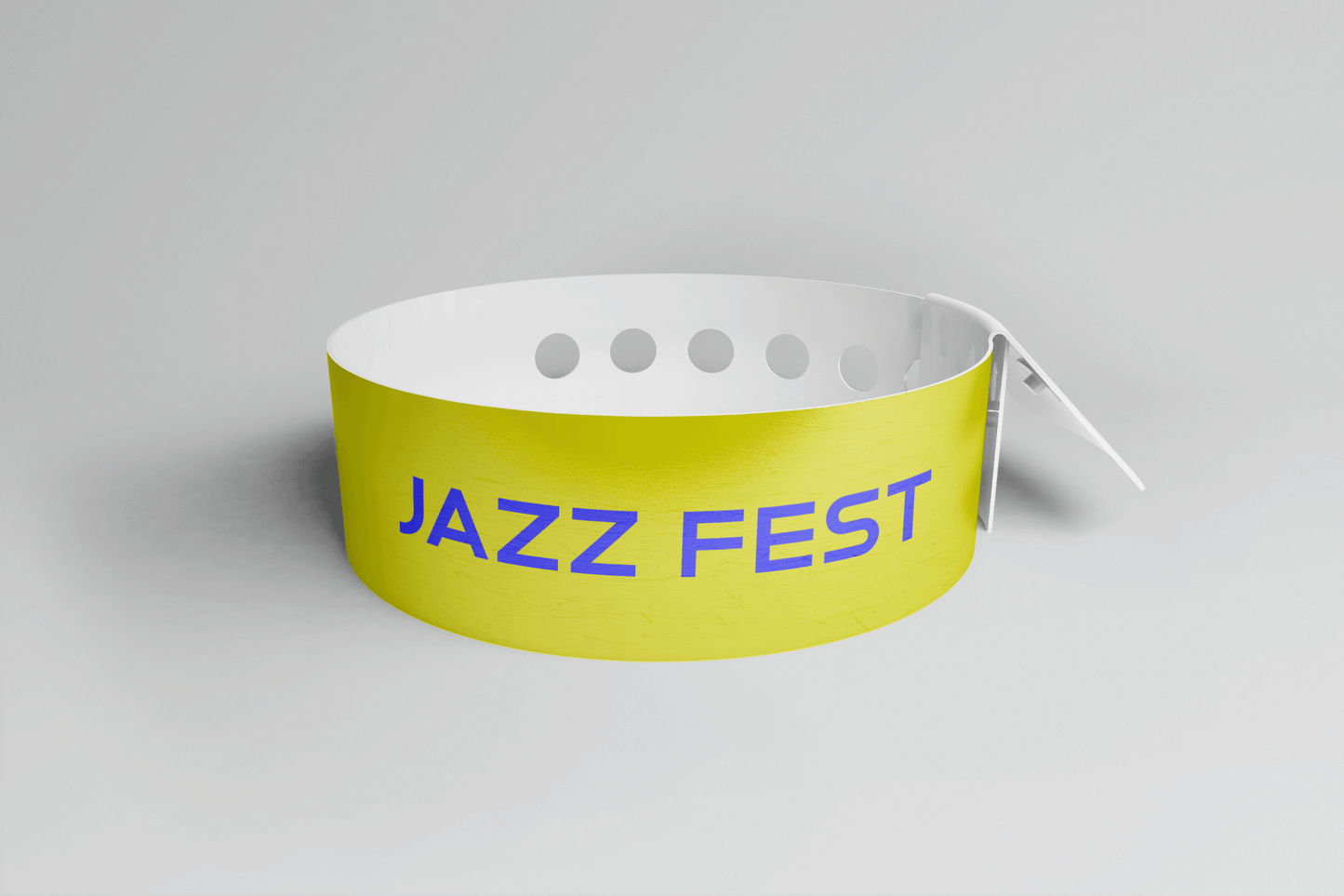 Printed Vinyl Wristbands - L Shape Vinyl Wristbands JM Band® 1 Yellow