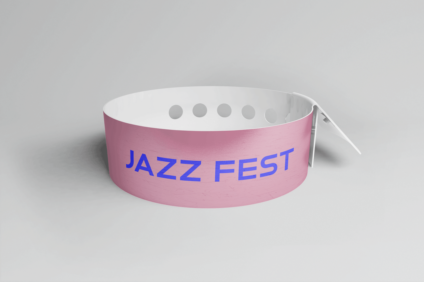 Printed Vinyl Wristbands - L Shape Vinyl Wristbands JM Band® 1 Pink