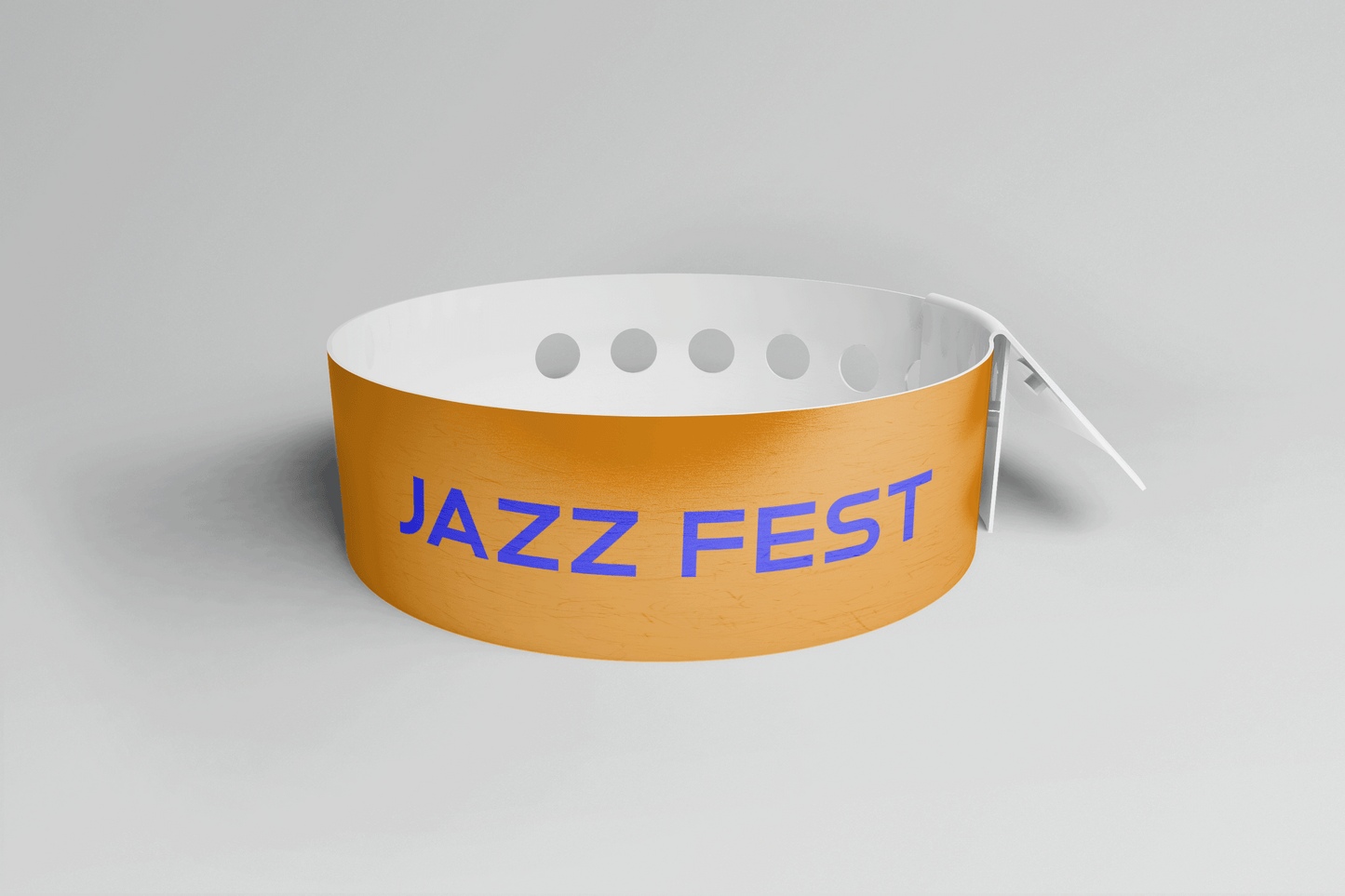 Printed Vinyl Wristbands - L Shape Vinyl Wristbands JM Band® 1 Orange