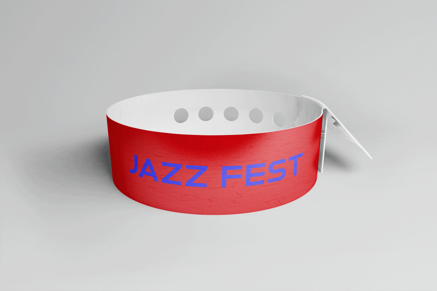 Printed Vinyl Wristbands - L Shape Vinyl Wristbands JM Band® 1 Red
