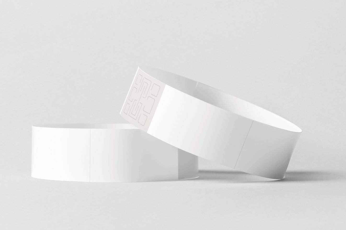 Thermal Wristbands in Roll Vinyl Wristbands JM Band EU 1 White