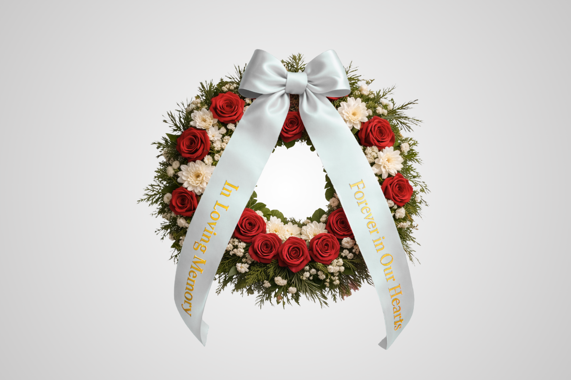 Umweltfreundliches Satin-Blumenstraußband mit individuellem Design in Grau von JM Band®.