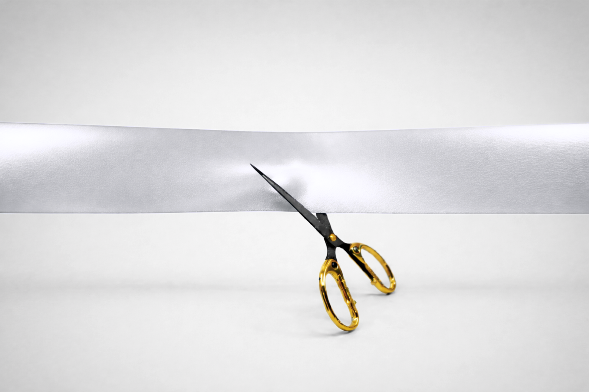 Farbige Einweihungsbänder in silbermetallic ohne Aufdruck von JM Band®.