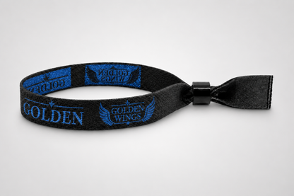 Gewebte Festivalarmbänder mit Metallicfaden