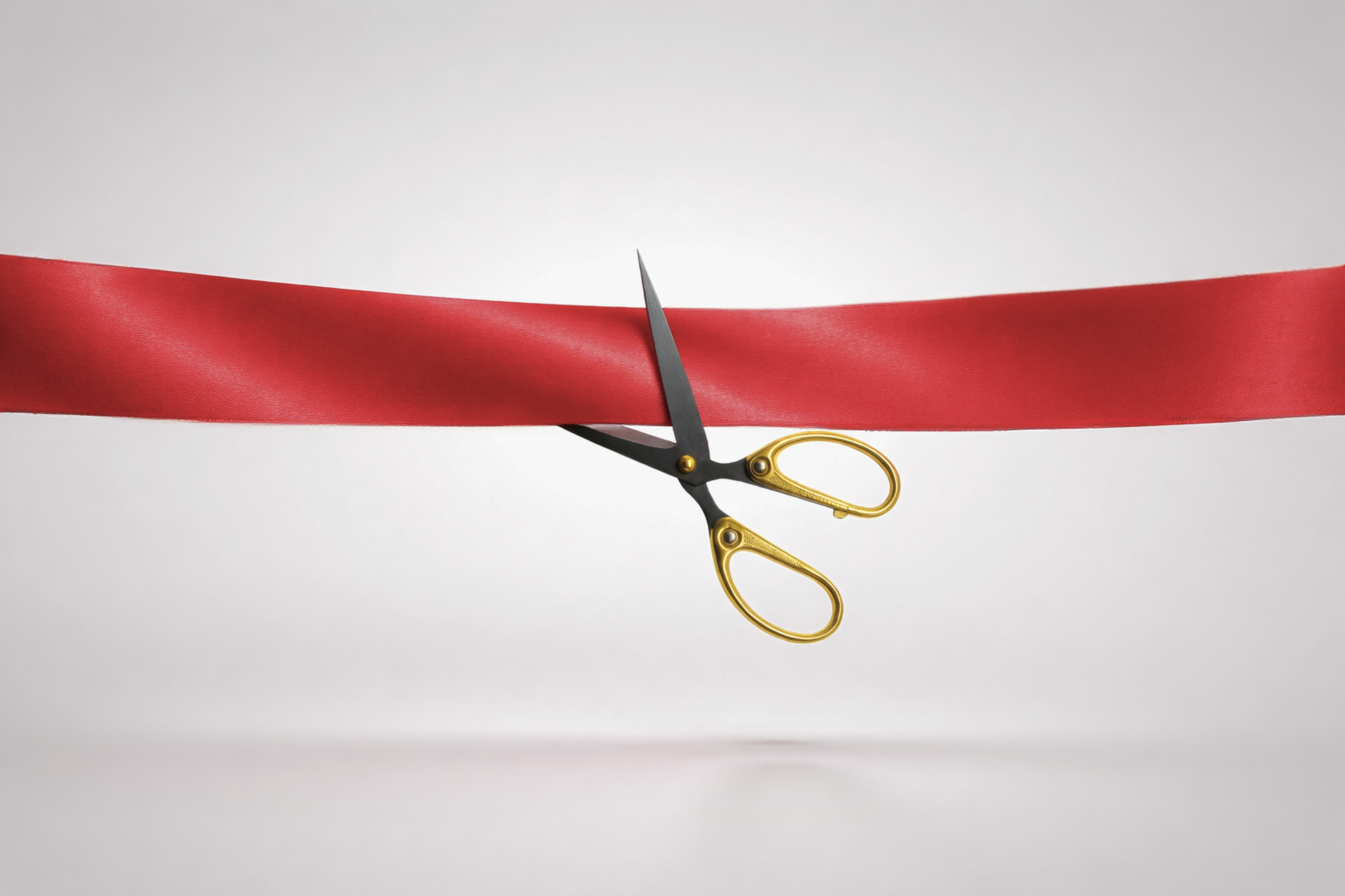 Rotes ECO-Satin-Einweihungsband ohne Aufdruck von JM Band®.