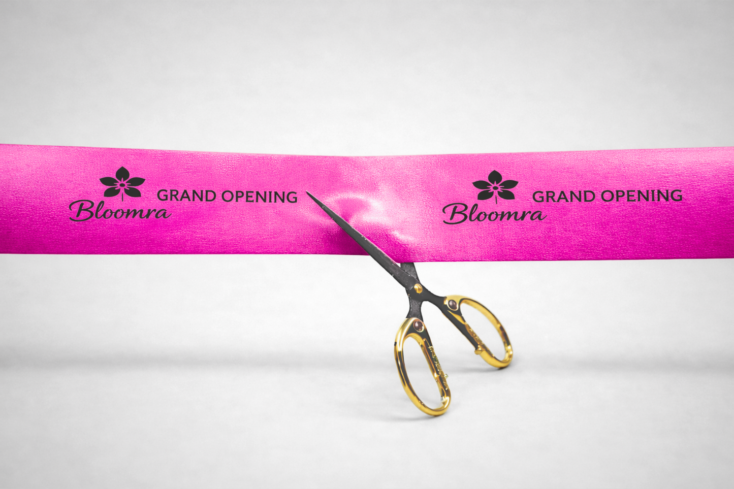 Rosa Einweihungsband mit individuellem Aufdruck von JM Band®.