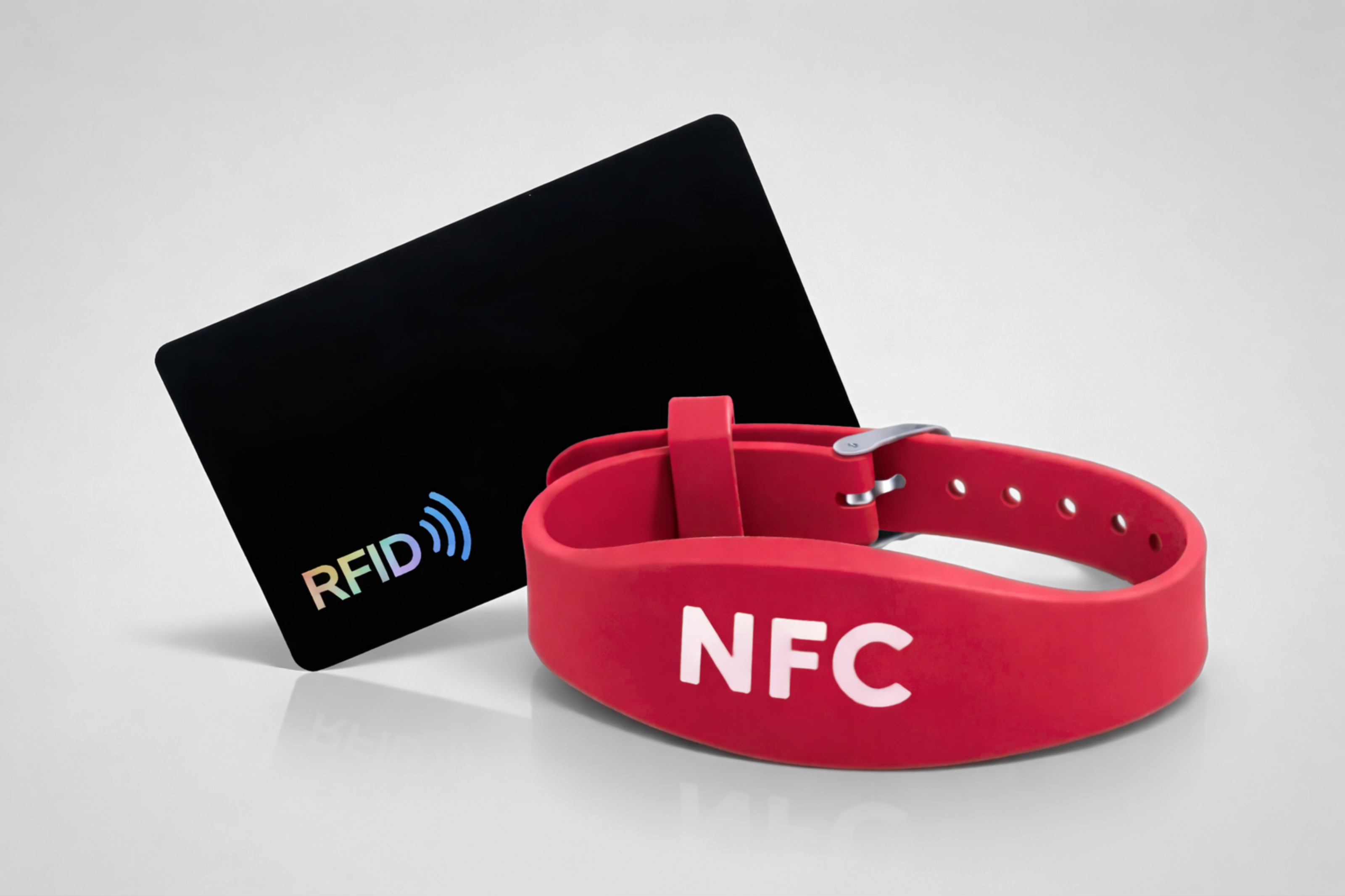 Auswahl an NFC- und RFID-Produkten von JM Band®.