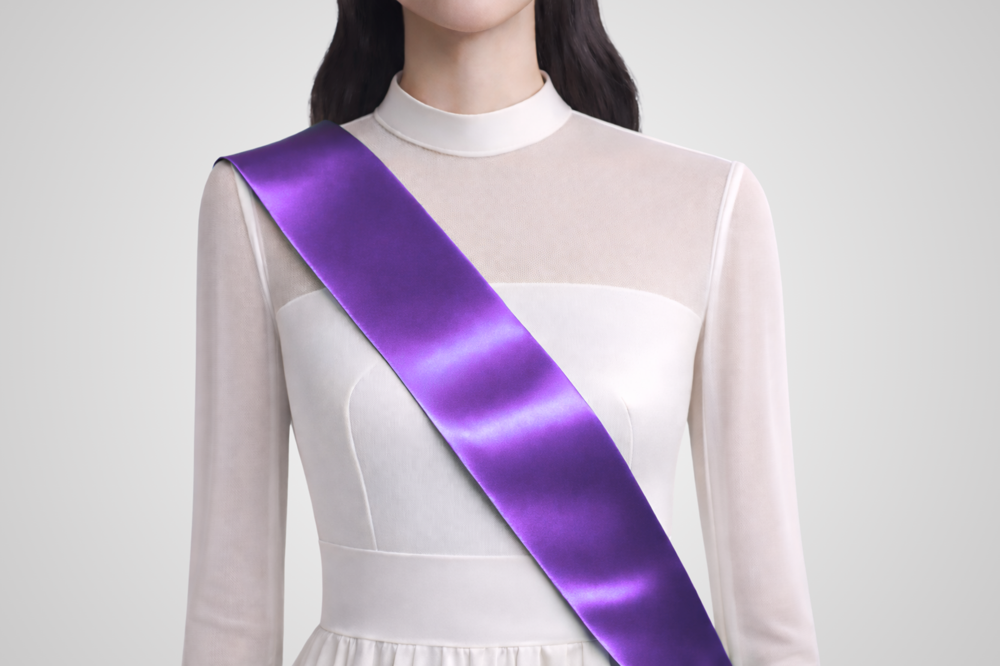 Lila ECO-Satin-Auszeichnungsband ohne Aufdruck von JM Band®.
