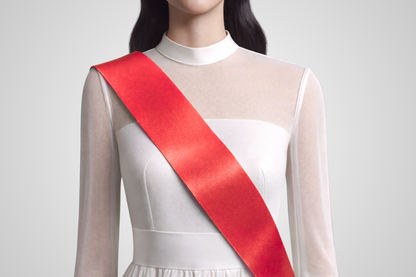 Rotes Bestellband ohne Aufdruck von JM Band®.