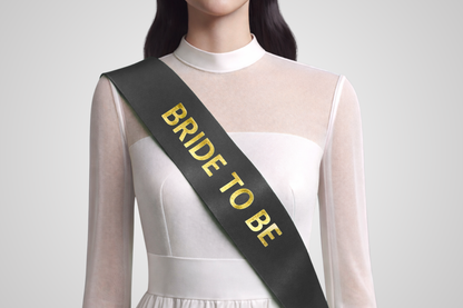 Schwarzes Bestellband mit individuellem Aufdruck von JM Band®.