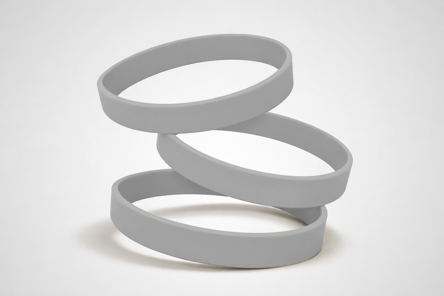 Graue, schlichte Silikonarmbänder. Silikonarmbänder ohne Aufdruck bei JM Band® kaufen.