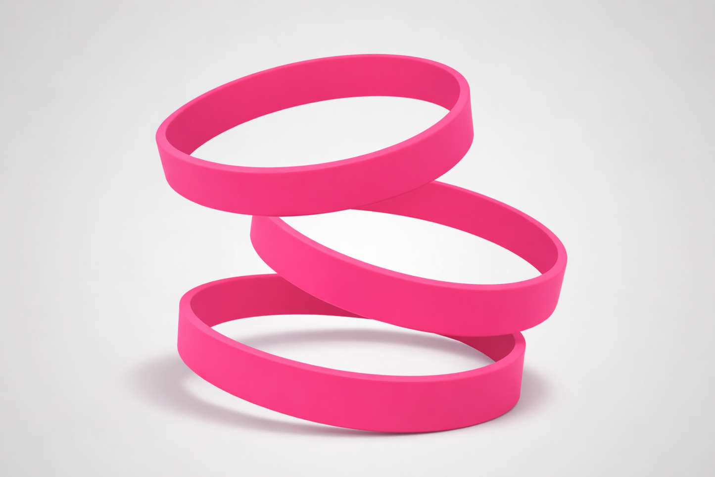 Rosa Silikonarmbänder, einfarbig. Silikonarmbänder ohne Aufdruck bei JM Band® kaufen.