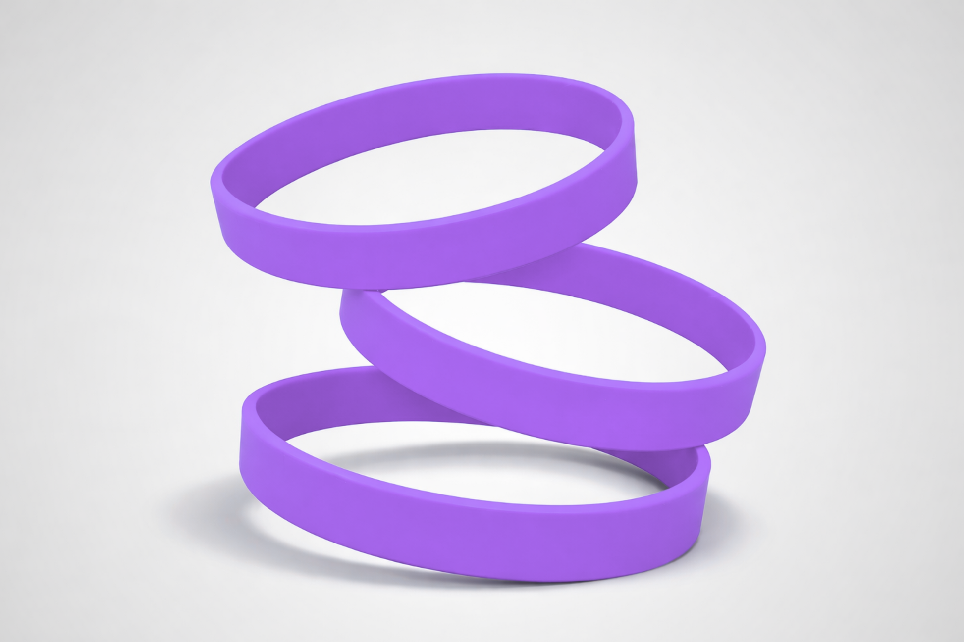 Lila Silikonarmbänder, einfarbig. Silikonarmbänder ohne Aufdruck bei JM Band® kaufen.