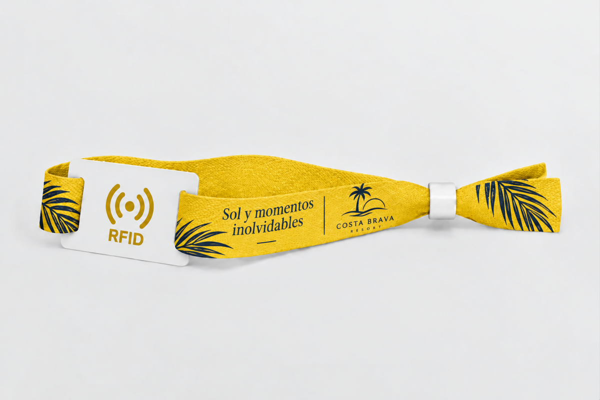 RFID-Armbänder aus Bambusgewebe mit Druck