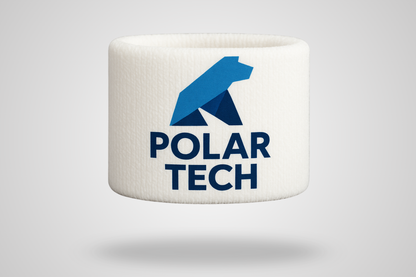 A photo of Personalised Sweat Bands from JM Band®. Purchase Fabric Wristbands in size: 80 X 100 mm. here.