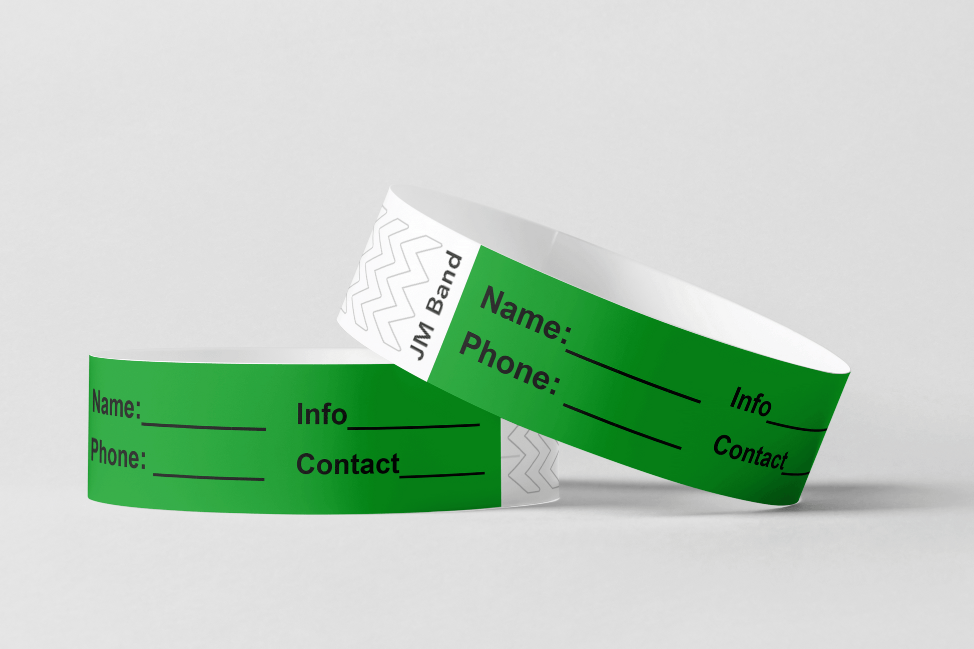 ID Paper Wristbands Paper wristbands JM Band EU 10 Dark Green 