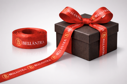 Geschenkband aus rPET-Stoff mit Farbdruck von JM Band®.