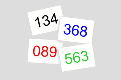 Bib Numbers in Stock Race number JM Band® 